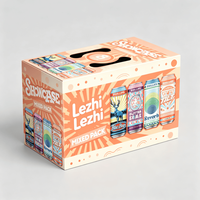 Caja de Embalaje para Bebidas, Cerveza, Jugo, Refresco, Lata, Cartón para Bebidas con Diseño de Logotipo