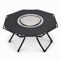 Table de barbecue pliante portable en métal pour camping, pique-nique, extérieur, idéale pour les voyages et événements