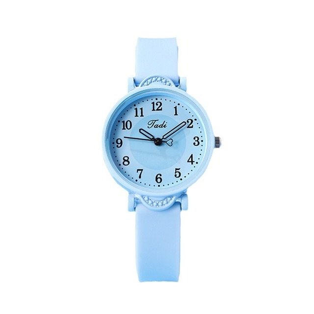Simple Round Silicone Quartz Watches Beautiful Women Multicolor Watch