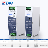 Alimentation à découpage LED sur rail DIN ZTAO WDR-120-24 120W, simple sortie 24V 5A, convertisseur AC-DC industriel pour caméras CCTV, SMPS CE/FCC/ROHS