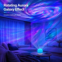 Proyector Giratorio de Estrellas Galácticas, Lámpara LED Nocturna Recargable por USB con Control Remoto para Dormitorio, Guardería y Fiestas