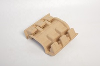 Insert d'emballage en pâte de papier brun gaufré écologique, plateau de transport intérieur sécurisé pour l'électronique, taille personnalisée