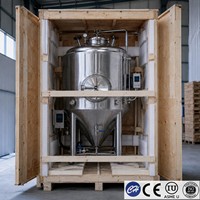 Tanque de Fermentación Industrial de Acero Inoxidable Estándar de Exportación, Fermentador Aislado con Agitador y Sistema de Control