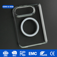 Coque de téléphone transparente ultra-fine de qualité supérieure OEM pour iPhone Duo, anti-rayures, aimant N52, anti-jaunissement