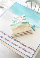 Série de valises de plage sur mesure, bleu océan, jeu de tuiles de mahjong américain en acrylique monocouche, couleur UV pour divertissement festif