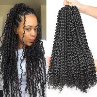 Extensions de cheveux humains tressés au crochet, style Goddess, 24 pouces, effet vague d'eau, Passion Twist