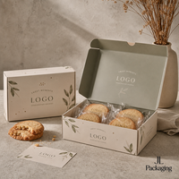 Boîte à biscuits en carton avec logo personnalisé pour cadeau de retour de fête de mariage