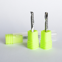Fraise spirale à lame unique en acier tungstène de 4 mm, outil de gravure CNC pour publicité acrylique, tête d'outil de gravure PVC