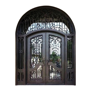 Fournisseur professionnel de portes <span class=keywords><strong>d</strong></span>'<span class=keywords><strong>entrée</strong></span> principales doubles pour maison, portes de sécurité et de sécurité, portes rondes <span class=keywords><strong>en</strong></span> fer forgé et <span class=keywords><strong>en</strong></span> verre - Product Image 4