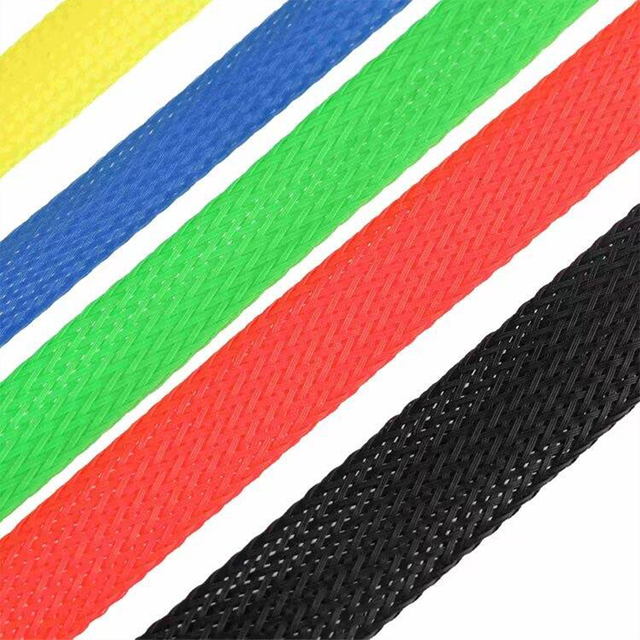 Self-Closing PET Braided Wire Sleeves Expandable Cable Management for Motor Vehicle Protective Cable Wrap Sleeves