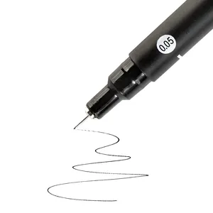 Baoke Naald Roller Ball Pen Art Tekening Opstellen Pen Ultra Fijne Punt Tip Handtekening Roller 0.05 Mm