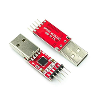 Módulo convertidor serie USB a TTL CP2102 3.3V 5V UART STC con cables de puente para depuración de Arduino MCU Router
