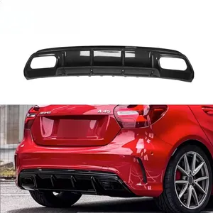 ลิ้นดิฟฟิวเซอร์กันชนหลัง StarNav สำหรับ Mercedes Benz A-Class W176 ปี 2013-2018 ฝาครอบป้องกันสปอยเลอร์ อุปกรณ์เสริมคาร์บอนไฟเบอร์ - Product Image 6