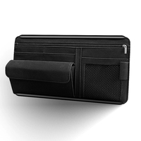 Sac de rangement pour voiture pratique et universel, organiseur de voiture moderne, boîte de rangement multifonction, étui en cuir pour pare-soleil, sac organisateur pour voiture