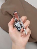 Bracelet de montre en acier inoxydable de luxe à 1 maillon en bambou, bracelet en métal pour Apple Watch Series 9 40 mm 41 mm 44 mm 45 mm