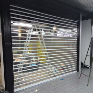 Panneau PC moderne personnalisé <span class=keywords><strong>4m</strong></span> * 6m <span class=keywords><strong>porte</strong></span> roulante antivol automatique en rouleau d'aluminium panneau givré transparent pour garages villas - Product Image 1