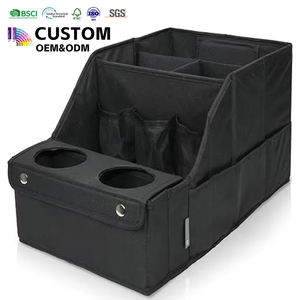 Op Maat Gemaakte Draagbare Multifunctionele Oxford Opvouwbare Auto Gap <span class=keywords><strong>Organizer</strong></span> Opbergdoos Autostoel <span class=keywords><strong>Organizer</strong></span> Met Waterfles Zak - Product Image 1