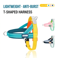 Harnais pour chien personnalisé, nouveau modèle, anti-traction, en nylon, réfléchissant, anti-étranglement, anti-explosion, sangle de poitrine, protection du cou