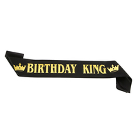 Écharpes en satin « Roi des Anniversaires » pour hommes et garçons, fournitures de fête d'anniversaire, impression personnalisée en usine, vente en gros