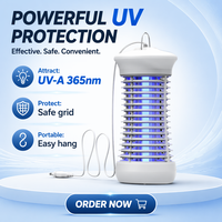 Tueur d'insectes électrique, lampe anti-moustiques pour usage intérieur, piège à mouches avec lumière UV et 1000 V, inodore et silencieux