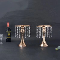 Table d'appoint en cristal sirène, support à fleurs, décoration de mariage, décoration de table de mariage, support à fleurs en cristal