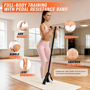 Bandes de résistance à pédales avec poignées, équipement <span class=keywords><strong>d</strong></span>'exercice amélioré pour abdominaux <span class=keywords><strong>et</strong></span> entraînement complet du corps, thérapie physique, entraînement - Product Image 2