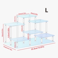 Présentoir en acrylique sur 9 niveaux personnalisé, adapté aux grossistes mondiaux, avec système de merchandising modulaire haute transparence pour la vente au détail
