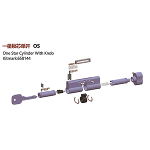 高品質ヨーロッパ規格真鍮製モルティスロックシリンダー、キーレスエントリー、防盗、防解錠、防破壊、ステンレス製 - Product Image 5