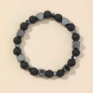 <span class=keywords><strong>Bracelet</strong></span> diffuseur d'<span class=keywords><strong>huile</strong></span> <span class=keywords><strong>essentielle</strong></span> parfumée en <span class=keywords><strong>pierre</strong></span> <span class=keywords><strong>volcanique</strong></span> noire, plusieurs Aspects, Bracelets perlés en hématite - Product Image 2