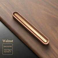 Flacon vide en plastique de 10 ml pour désodorisant de voiture, diffuseur de parfum à évaporation naturelle, avec clip de fixation pour grille d'aération et bouchon en bois de hêtre