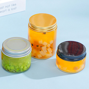Bocaux en verre Mason vides avec couvercles blancs/noirs/en aluminium, bocaux en verre/plastique transparents pour confiture, miel, aliments pour bébés, vente en gros d'usine - Product Image 1