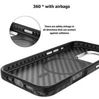 Coque de protection renforcée pour téléphone portable, profil mince Shadow Twill, coque rigide en fibre pour iPhone 16 Pro