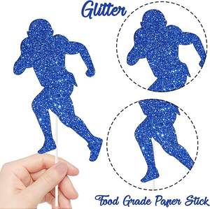 Adornos de Cupcakes con Purpurina de Fútbol Americano, Decoración para Fiestas de Cumpleaños, Baby Shower, Fiestas Infantiles con Temática Deportiva de Rugby - Product Image 1