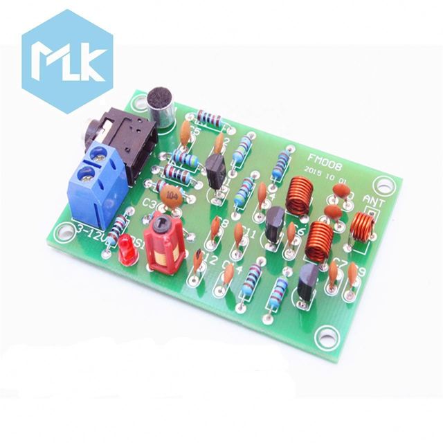 MLK  76-110MHZ 3V to 12V Long Range Wireless FM Radio Transmitter Circuit MP3 Audio FM Transmitter Module