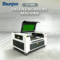 Tounjen 7050 Nueva Máquina de Grabado Láser CO2 de Alta Precisión con Refrigeración por Agua, Control Ruida, CNC, para Acrílico, Madera, Papel, Piedra, Vidrio, AI, DST