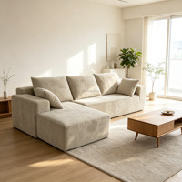 Canapé sectionnel en tissu compressé pour salon, chaise longue modulaire en mousse à mémoire de forme, compressée sous vide pour salon et hôtel
