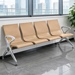Silla de espera de tres plazas Tsuneyuki H3016 de metal con pasamanos para aeropuerto, estación de tren, banco, uso médico y público - Product Image 4