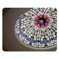 Tiffany vitrail dôme fait à la main architectural teinté verre au plomb dôme toit Art verre trempé dôme lucarne pour décor de Bar