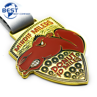 Cadeau promotionnel Logo personnalisé carnaval sur le thème artisanat personnalisé Sport médaille en métal émail doux médaille de course en alliage de Zinc Marathon médaille