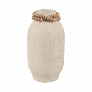 Vaso Ecomix testurizzato con dettaglio a colletto perlato per l'arredamento di soggiorno e camera da letto - Product Image 4