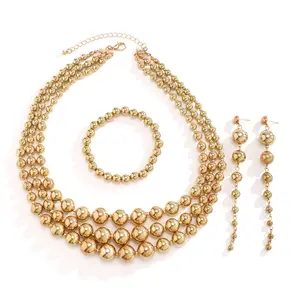 Collier ras du cou en perles de plastique multi-tailles bijoux Colliers Lariat