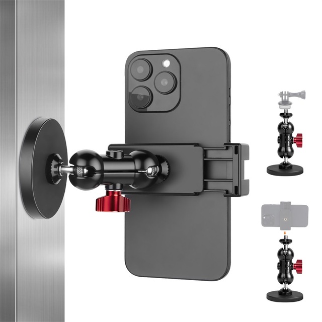 Super Strong Magnetic Phone Mount 360° Rotating for Car Dashboard Motorcycle Gym Supports Action Cameras Smartphones