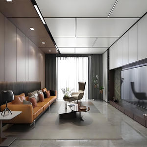 Dalles de plafond modulaires en aluminium alvéolaire insonorisantes et durables pour panneaux muraux intérieurs de salles blanches d'hôpitaux - Product Image 3