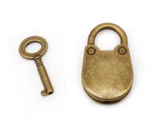 Bán chạy nhất trong 2024 mini Gấu hình khóa cổ đồng cao cấp hành lý phụ kiện khóa Trung Quốc Retro ổ khóa - Product Image 1
