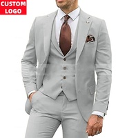 Costume trois pièces sur mesure pour homme, coupe ajustée, décontracté, formel, pour mariage, banquet, fête