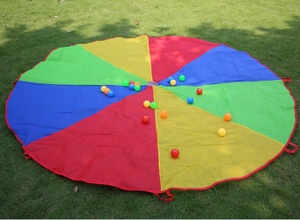<span class=keywords><strong>Jeu</strong></span> de Jardin Extérieur en Tissu <span class=keywords><strong>Parachute</strong></span> 12/16/20/24 pieds avec 8-13 Poignées pour Enfants Unisexe – Jeux Coopératifs - Product Image 6