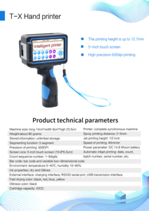 Bán tự động cầm tay máy in phun cho các cửa hàng in ấn của nhãn hiệu không dây nhiệt máy in phun - Product Image 2