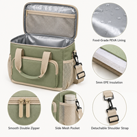 Sac isotherme Oxford personnalisé, imperméable, 6L, pour pique-nique familial, camping, travail, voyage, sac à déjeuner, sac isotherme extérieur en maille