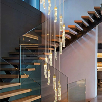 Escalier droit à poutre centrale, escalier à poutre simple, escalier en acier fabriqué, escalier intérieur, villa, durable, moderne