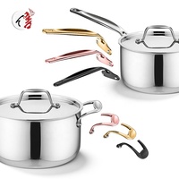 Personnalisation en Gros Ustensiles de Cuisine Antiadhésifs Batteries de Cuisine en Acier Inoxydable Casserole Faitout et Poêle